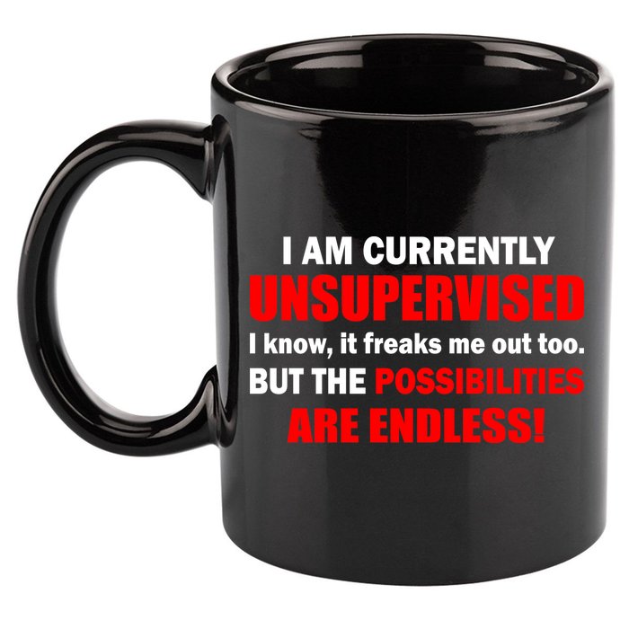 Currently Unsupervised Possibilities Are Endless 11oz C Handle Ceramic Mug