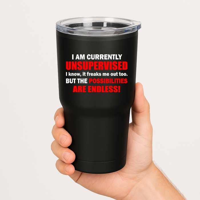 Currently Unsupervised Possibilities Are Endless Tumbler
