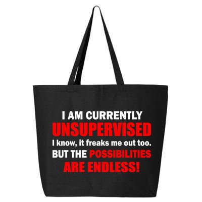 Currently Unsupervised Possibilities Are Endless 25L Jumbo Tote