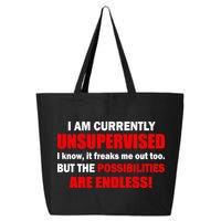 Currently Unsupervised Possibilities Are Endless 25L Jumbo Tote