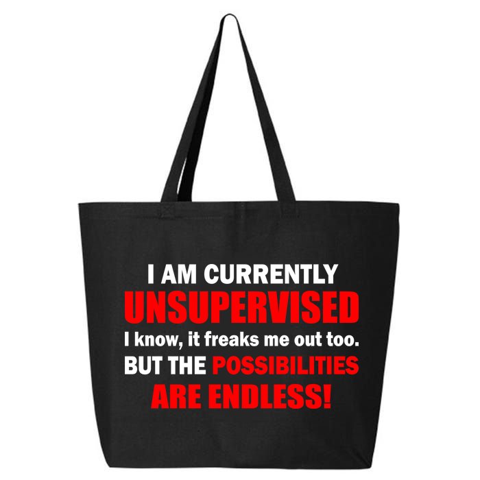 Currently Unsupervised Possibilities Are Endless 25L Jumbo Tote