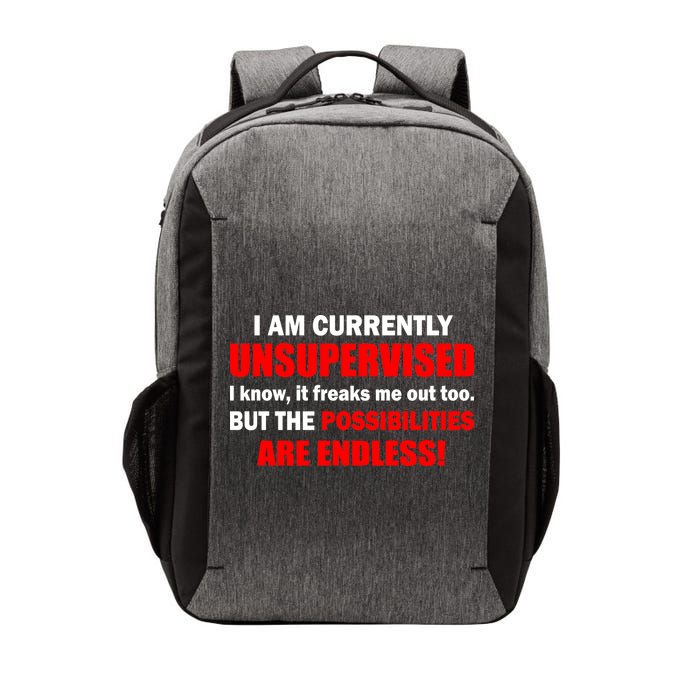 Currently Unsupervised Possibilities Are Endless Vector Backpack
