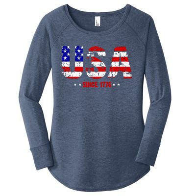 Chill Usa Since 1776 Women's Perfect Tri Tunic Long Sleeve Shirt