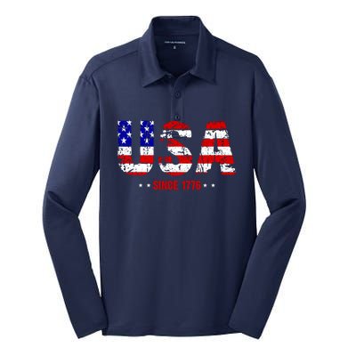 Chill Usa Since 1776 Silk Touch Performance Long Sleeve Polo