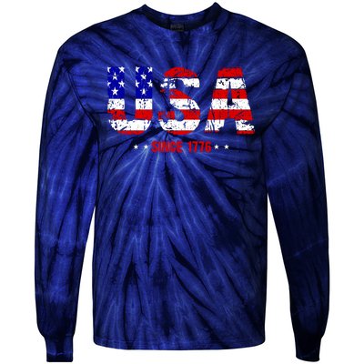 Chill Usa Since 1776 Tie-Dye Long Sleeve Shirt