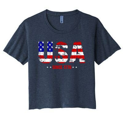 Chill Usa Since 1776 Women's Crop Top Tee