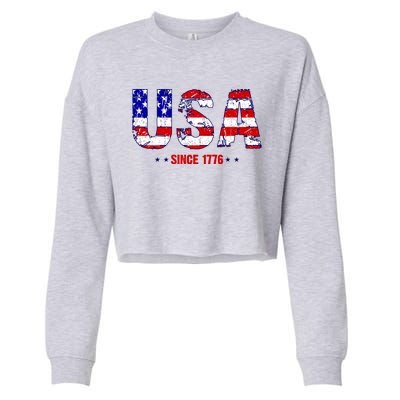 Chill Usa Since 1776 Cropped Pullover Crew