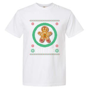 Christmas Ugly Sweater Gingerbread Cookie Funny Bite Me Gift Garment-Dyed Heavyweight T-Shirt