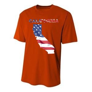 California United States America Patriotic Usa Flag Pride Gift Performance Sprint T-Shirt