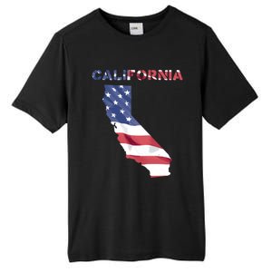 California United States America Patriotic Usa Flag Pride Gift Tall Fusion ChromaSoft Performance T-Shirt