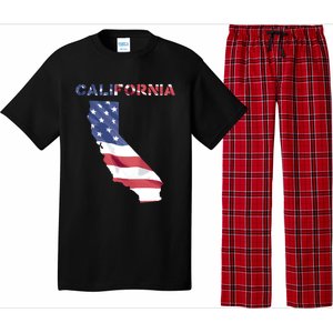 California United States America Patriotic Usa Flag Pride Gift Pajama Set