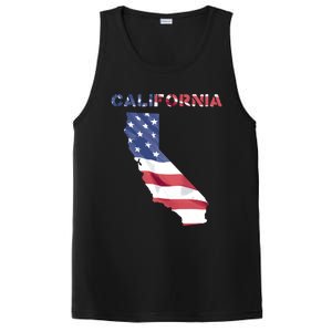 California United States America Patriotic Usa Flag Pride Gift PosiCharge Competitor Tank