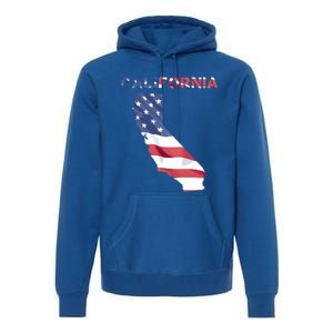 California United States America Patriotic Usa Flag Pride Gift Premium Hoodie