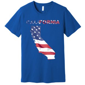 California United States America Patriotic Usa Flag Pride Gift Premium T-Shirt