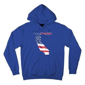 California United States America Patriotic Usa Flag Pride Gift Tall Hoodie