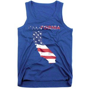 California United States America Patriotic Usa Flag Pride Gift Tank Top