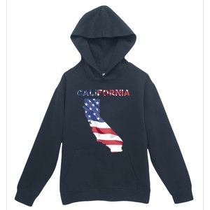 California United States America Patriotic Usa Flag Pride Gift Urban Pullover Hoodie