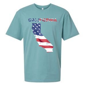 California United States America Patriotic Usa Flag Pride Gift Sueded Cloud Jersey T-Shirt