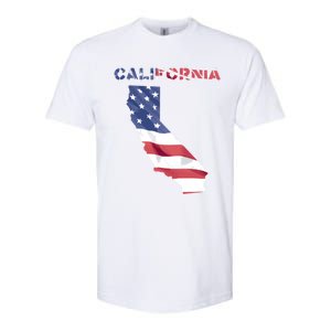 California United States America Patriotic Usa Flag Pride Gift Softstyle CVC T-Shirt