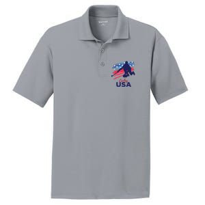 Curling USA Support The USA Flag Curl Clean PosiCharge RacerMesh Polo