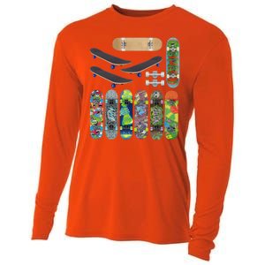 Cool Unique Skateboards Design Mash Up Cooling Performance Long Sleeve Crew