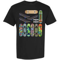 Cool Unique Skateboards Design Mash Up Garment-Dyed Heavyweight T-Shirt