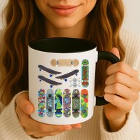 Cool Unique Skateboards Design Mash Up Mug