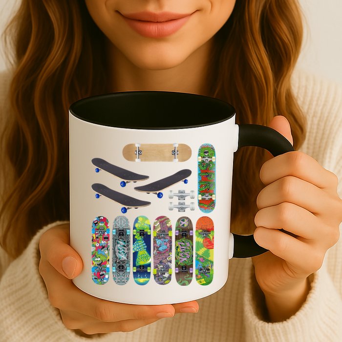 Cool Unique Skateboards Design Mash Up Mug