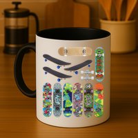 Cool Unique Skateboards Design Mash Up Mug