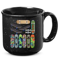Cool Unique Skateboards Design Mash Up 15oz Campfire Ceramic Mug