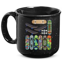 Cool Unique Skateboards Design Mash Up 15oz Campfire Ceramic Mug
