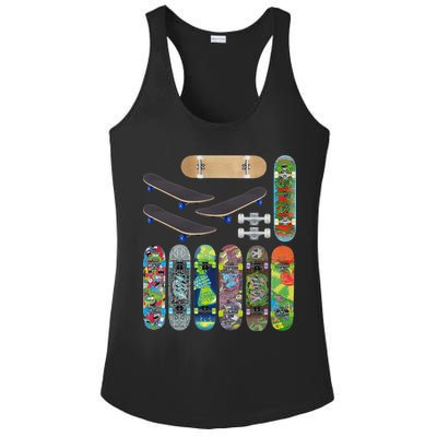 Cool Unique Skateboards Design Mash Up Ladies PosiCharge Competitor Racerback Tank