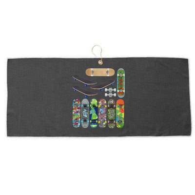 Cool Unique Skateboards Design Mash Up Large Microfiber Waffle Golf Towel