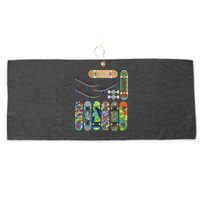 Cool Unique Skateboards Design Mash Up Large Microfiber Waffle Golf Towel