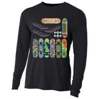 Cool Unique Skateboards Design Mash Up Cooling Performance Long Sleeve Crew