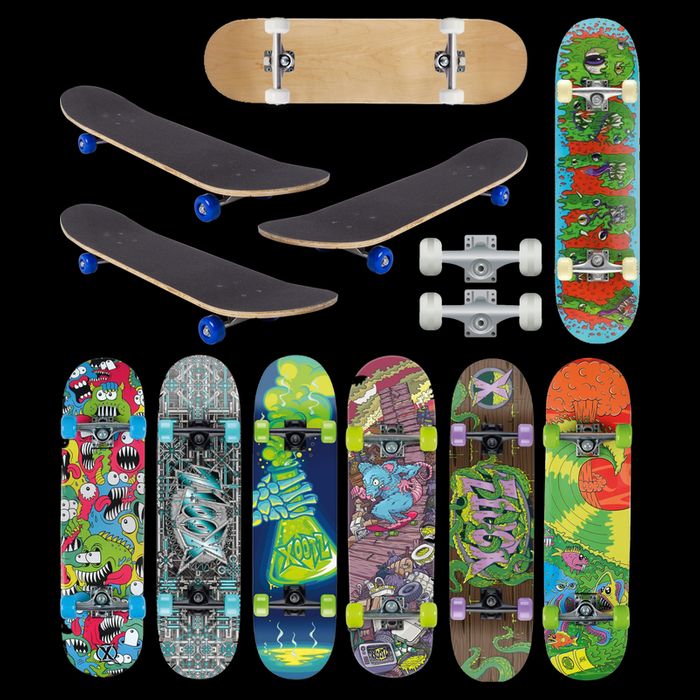Cool Unique Skateboards Design Mash Up Cooling Performance Long Sleeve Crew