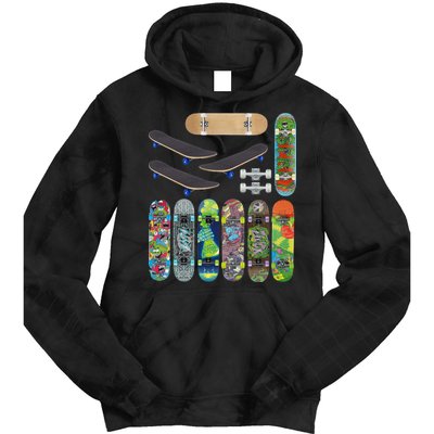 Cool Unique Skateboards Design Mash Up Tie Dye Hoodie