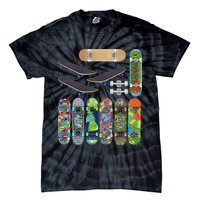 Cool Unique Skateboards Design Mash Up Tie-Dye T-Shirt