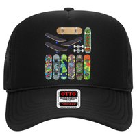 Cool Unique Skateboards Design Mash Up Hat