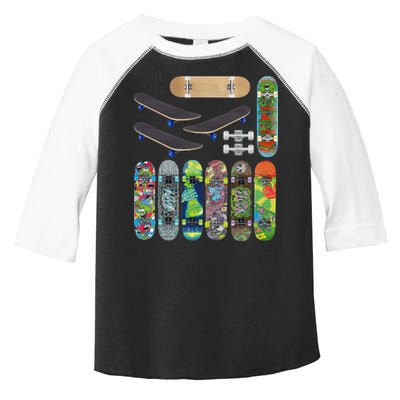 Cool Unique Skateboards Design Mash Up Toddler Fine Jersey T-Shirt