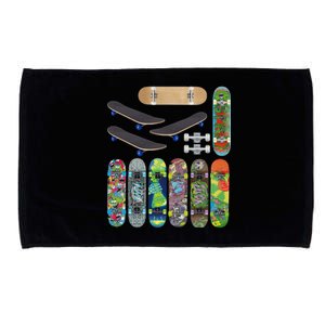 Cool Unique Skateboards Design Mash Up Microfiber Hand Towel