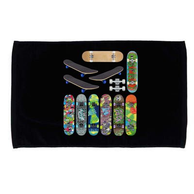 Cool Unique Skateboards Design Mash Up Microfiber Hand Towel