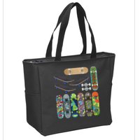 Cool Unique Skateboards Design Mash Up Zip Tote Bag