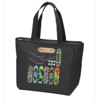 Cool Unique Skateboards Design Mash Up Zip Tote Bag