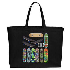 Cool Unique Skateboards Design Mash Up Cotton Canvas Jumbo Tote