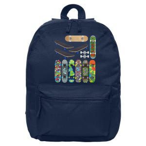 Cool Unique Skateboards Design Mash Up 16 in Basic Backpack