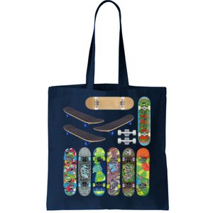 Cool Unique Skateboards Design Mash Up Tote Bag