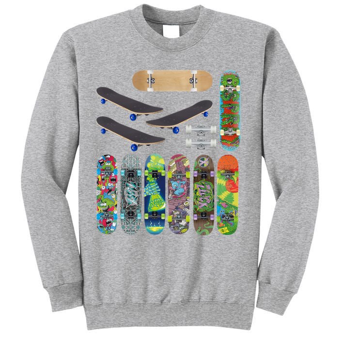 Cool Unique Skateboards Design Mash Up Sweatshirt