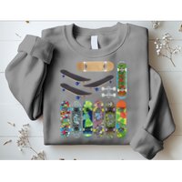 Cool Unique Skateboards Design Mash Up Sweatshirt