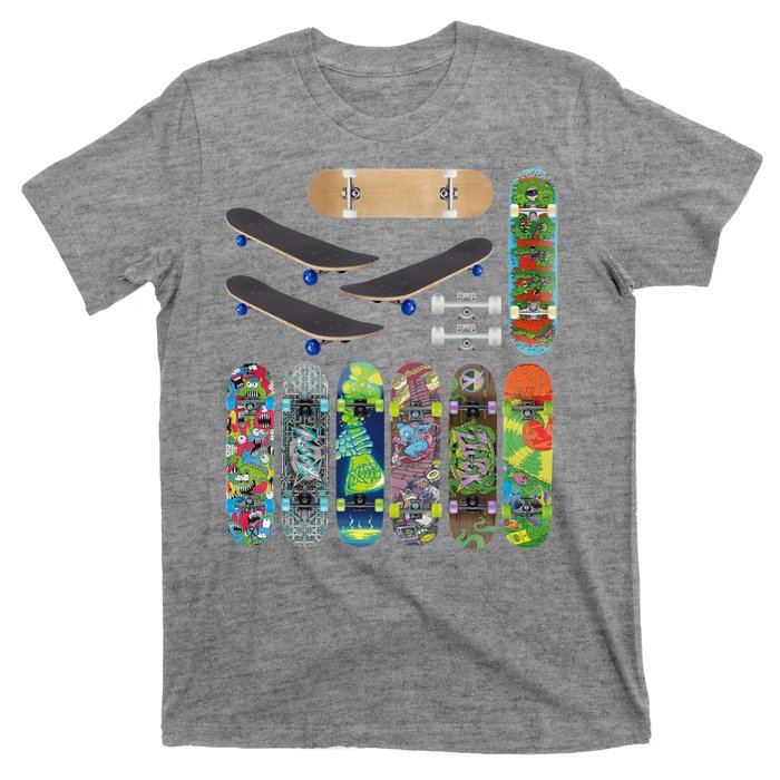 Cool Unique Skateboards Design Mash Up T-Shirt